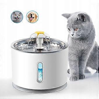 Pet Water Dispenser 2.4L Large Capacity Triple Filtration LED Water Level Window 3-Speed Water Flow Automatic Drinking Fountain for Cats and Dogs