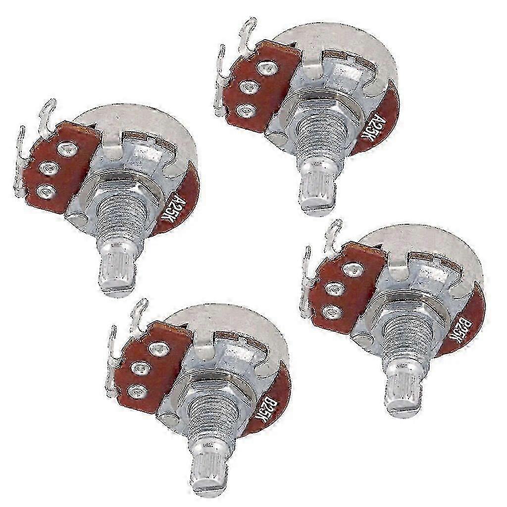 4pcs A25K/B25K 24mm Audio Potentiometer Volume Control