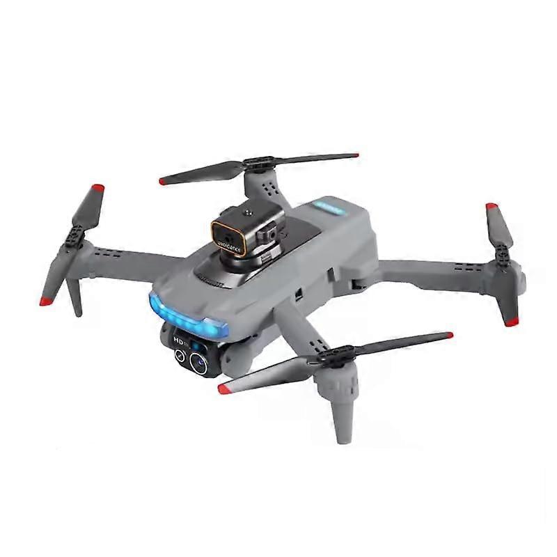 8K Dual Camera GPS Drone with Obstacle Avoidance Brushless Motor 3 Batteries Gray Foldable