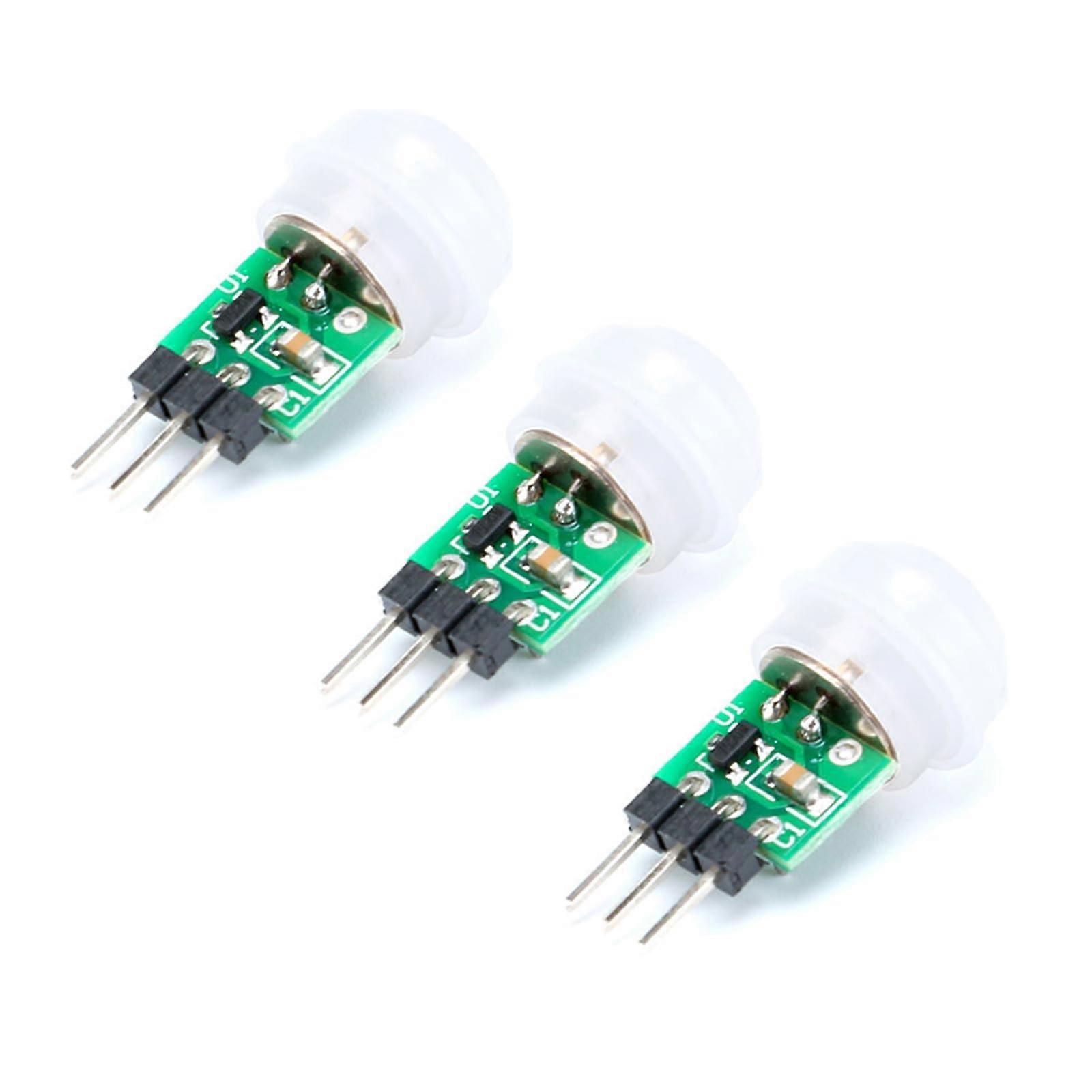 3Pcs Mini PIR Motion Sensor Module, Low Power Infrared Motion Detector for Energy Saving