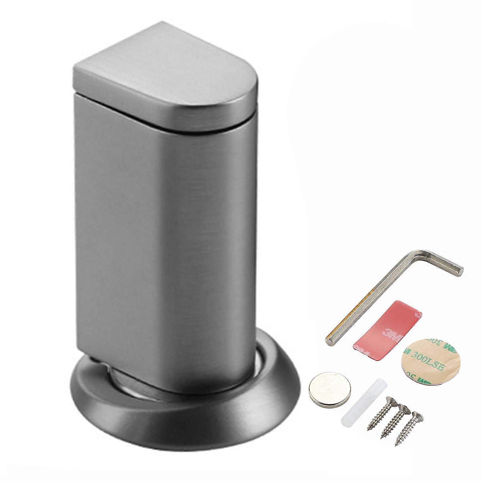 Durable Zinc Alloy Door Stopper with Shock Absorption, Rust Resistant Wall Protector for Bedroom