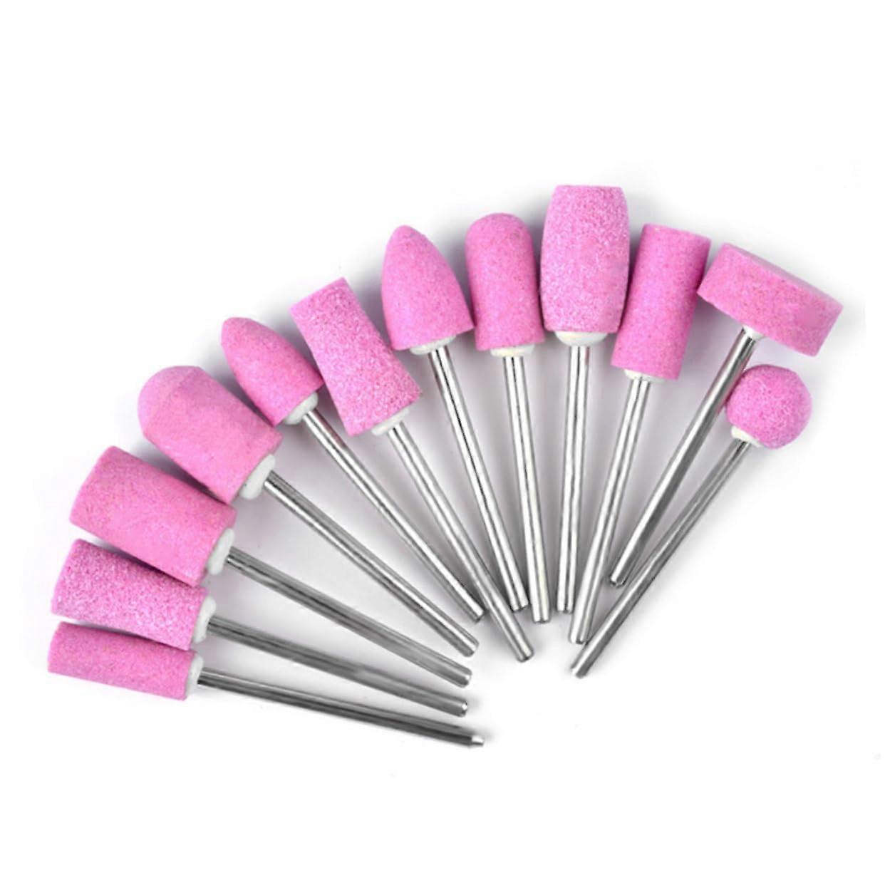 12pcs Pink Nail Drill Bits Set for Precision Nail Shaping and Cuticle Removal