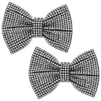 1 Paar Strass Schleife Schuh Clips Abnehmbare Kristall Schuh Clips Bowknot Schuhschnalle Clips für Hochzeiten High Heel Braut Schuh Dekorationen