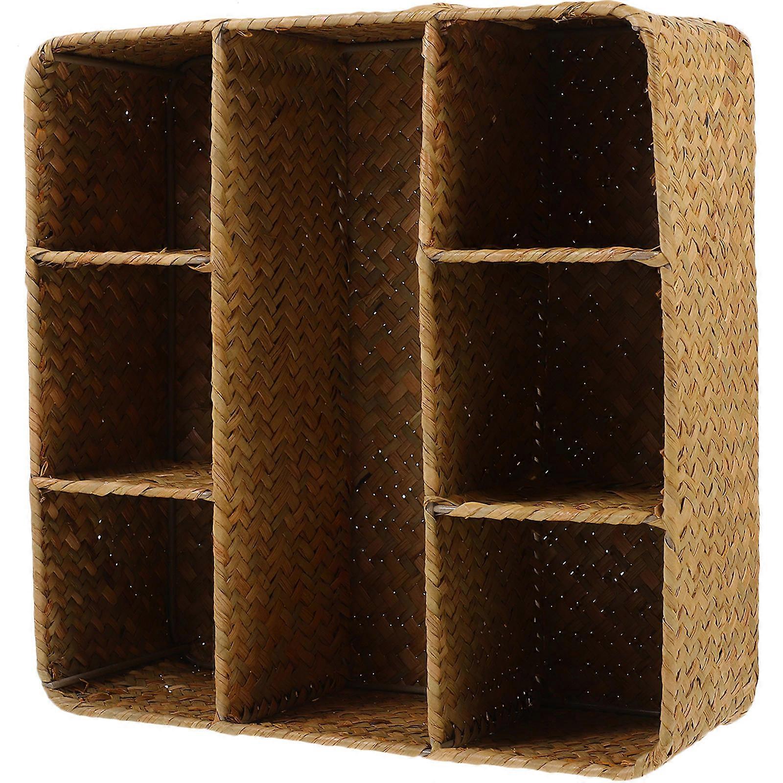 Woven Storage Basket for Storing Gadgets Multi-Functional Organizer