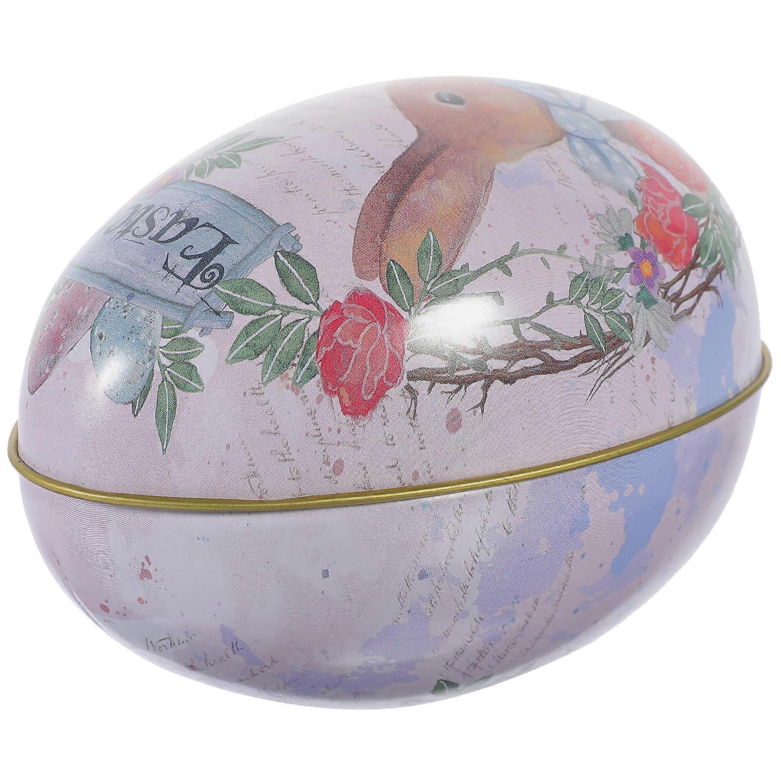 Easter Candy Tinplate Egg for Storage Easter Candy Box Multi Color