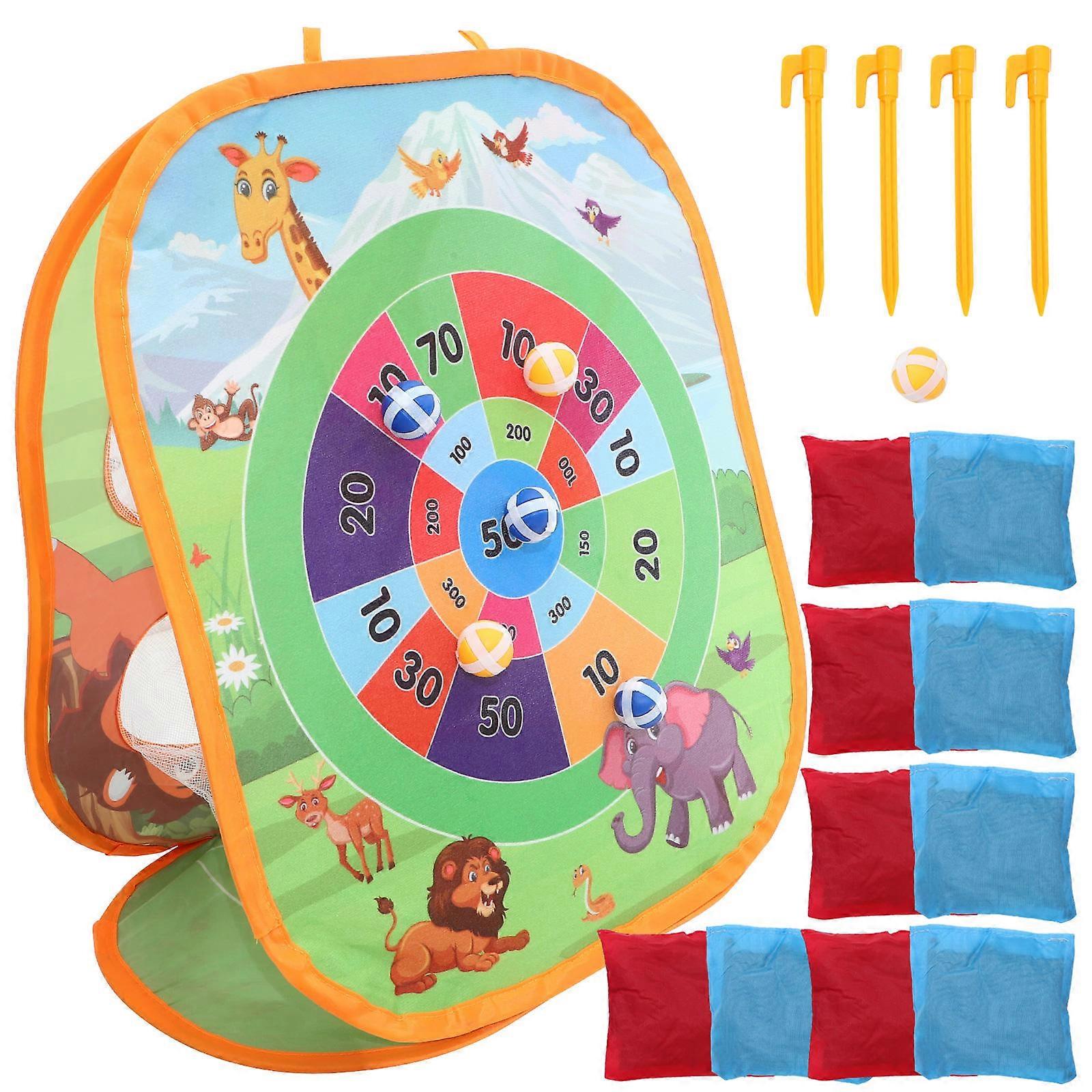 Toss Game Kit for Kids Cognitive Development Play Assorted Color Portable Design 1 Set