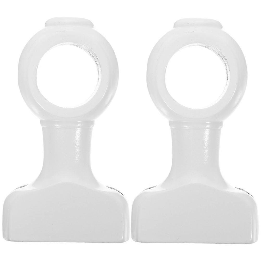 White Curtain Rod Bracket for Wall Mount 2Pcs Heavy Duty Support