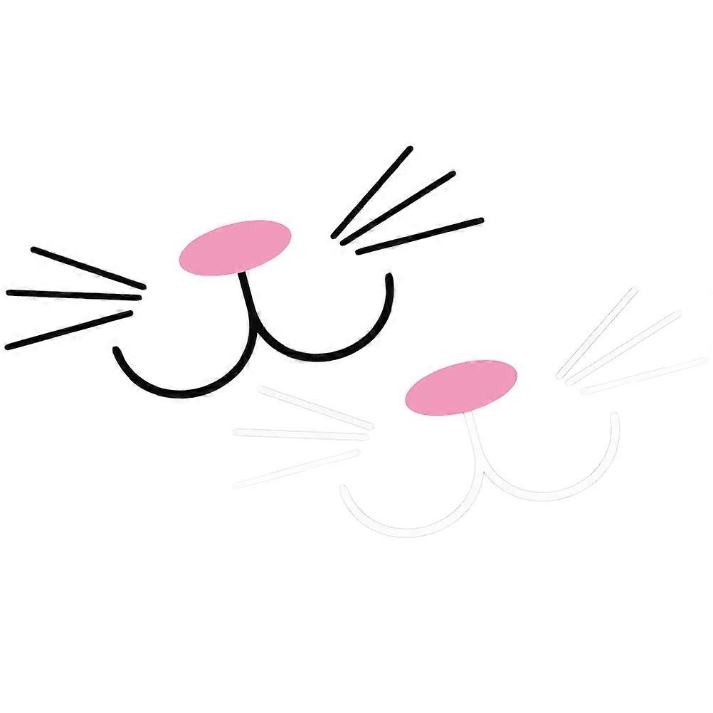 Car Rabbit Sticker for Decoration 2Pcs Reflection Auto Sticker Assorted Color