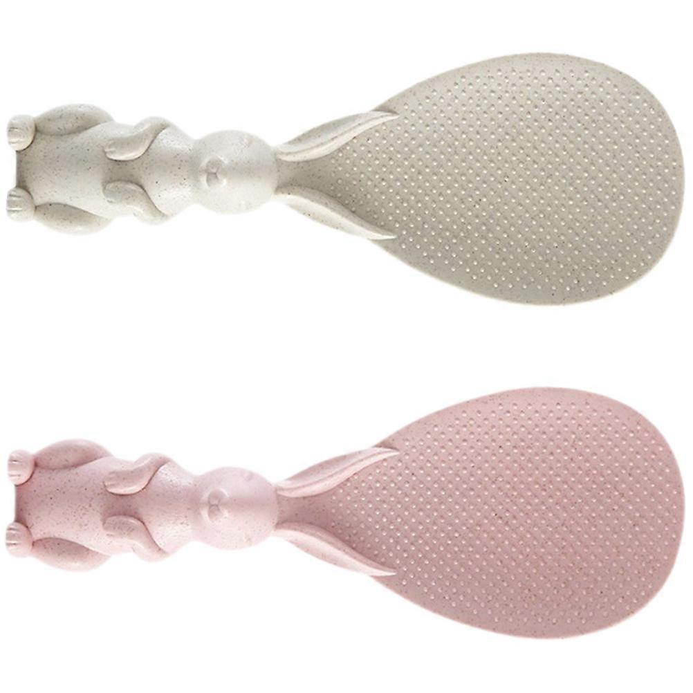 2Pcs Rabbit Rice Paddle Spoon for Kitchen Use Set