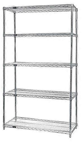 Conductive 5Shelf Wire Storage Rack, Static Control Shelving Unit 24x30x54 Durable Metal