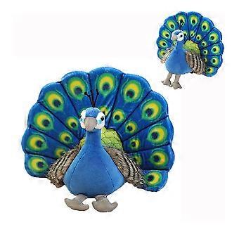 Blue Plush Peacock Toy 11.8 Inch – Realistic Stuffed Animal, Soft Texture,  Birthday Gift for Kids