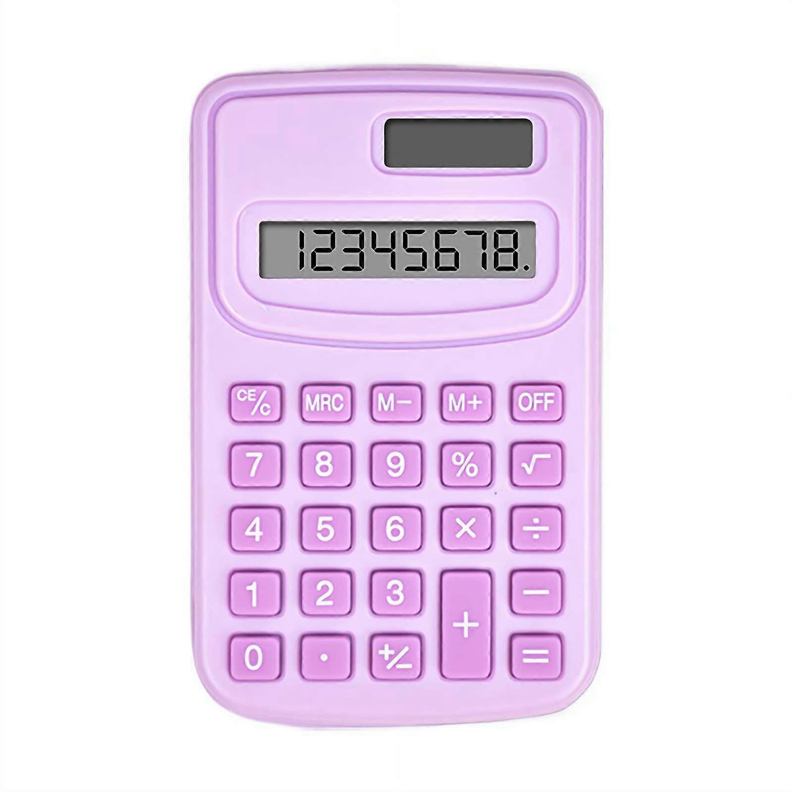 Digit Calculator Solid Color Mini Portable Student Gift Office School