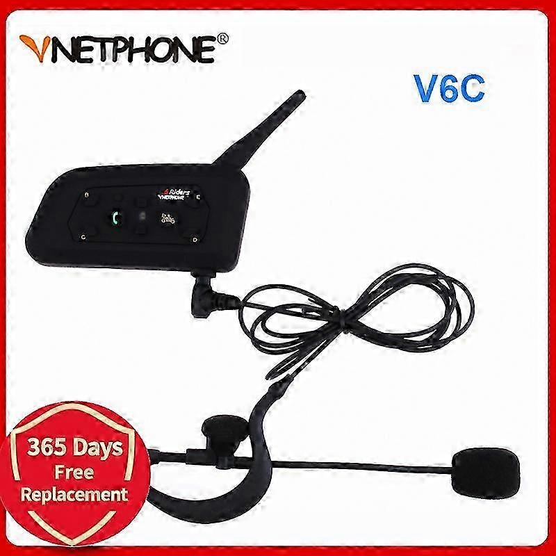 Full Duplex Bluetooth Intercom Headset for Arbitration, Monaural Earhook Design, 1200M Range, Football Referee Communication Tool