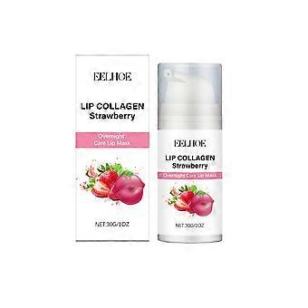 Erdbeer-Feuchtigkeitsspendende Schlaf-Lippenmaske, spendet Feuchtigkeit, hydratisiert und hellt Lippenlinien auf, pflegt und macht die Lippenhaut weich
