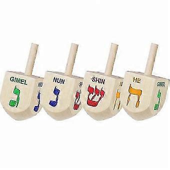 10-delige Hanukkah houten draaitollenset, klassieke draaitollen voor kinderen, Hanukkah feestartikelen en decoraties