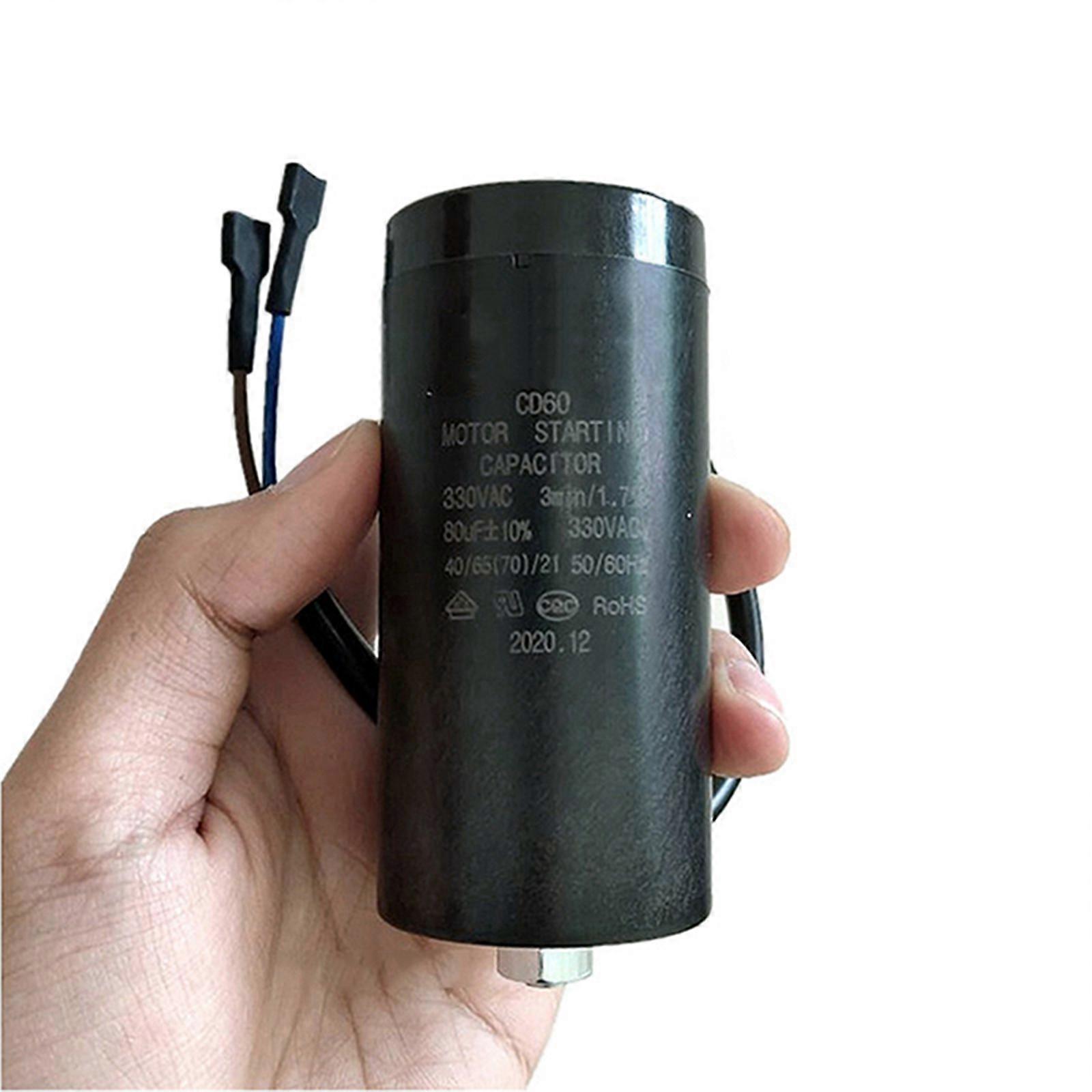 330V 80μF Refrigerator Freezer Compressor Start Capacitor Replacement Part