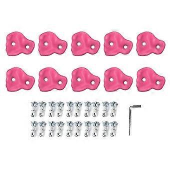 Rotsklimgrepen 10 stuks Ergonomische PE-handgrepen, geschikt voor binnen- en buitenwanden, compatibel met tafel Roseate Kids Climbing Stones Set
