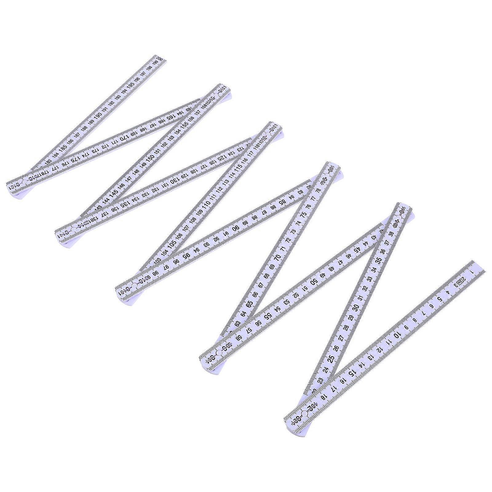 Folding Ruler for Measuring Use 1Pcs Plastic Foldable Measuring Tool White