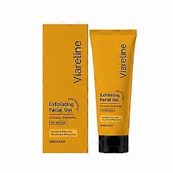 Gel esfoliante per il viso con alghe marine e argilla verde, detergente delicato illuminante per pelli spente, scrub viso nutriente e idratante, per tutti i tipi di pelle, 12