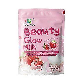 Beauty Glow Milk Skin Gluta Collagen Antioxidation Skin Care,strawberry flavor-12 Sachets