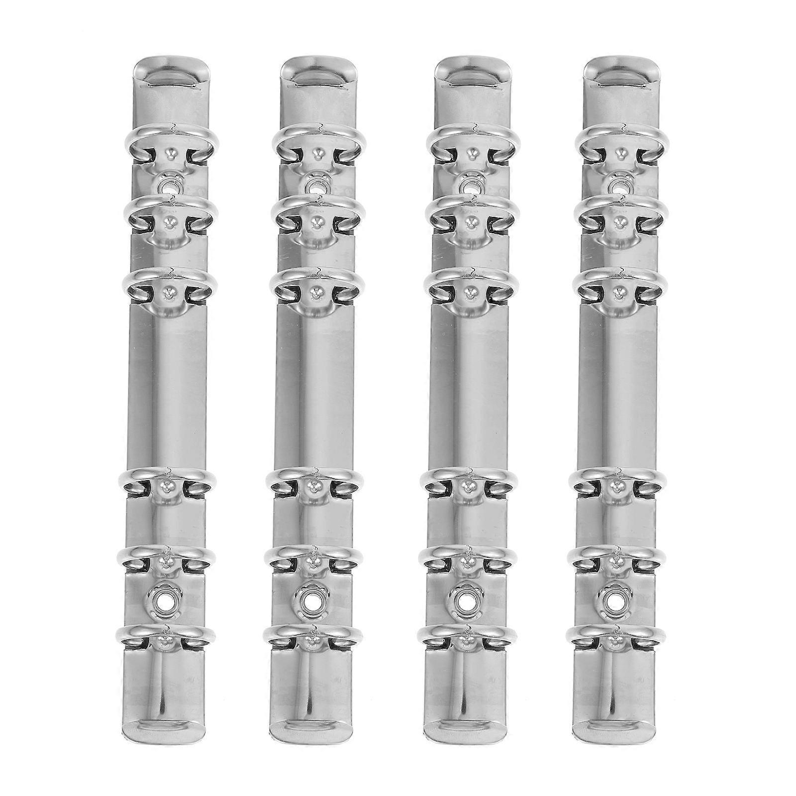 4pcs Segmented Binders Loose Leaf Binders Creative Scrapbook Clips for Office