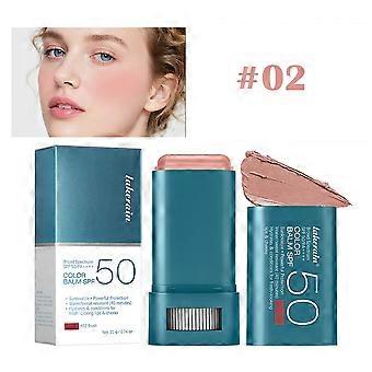 Lakerain Crema blush due in uno Balsamo colorato per labbra e guance SPF Stick con 50 V6F6
