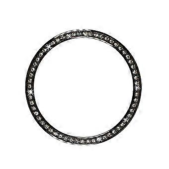 Diamond-mounted Bezel Ring Bezel Loop Cover Anti Scratch Collision Protector Compatible for Galaxy Watch (46mm, Black)
