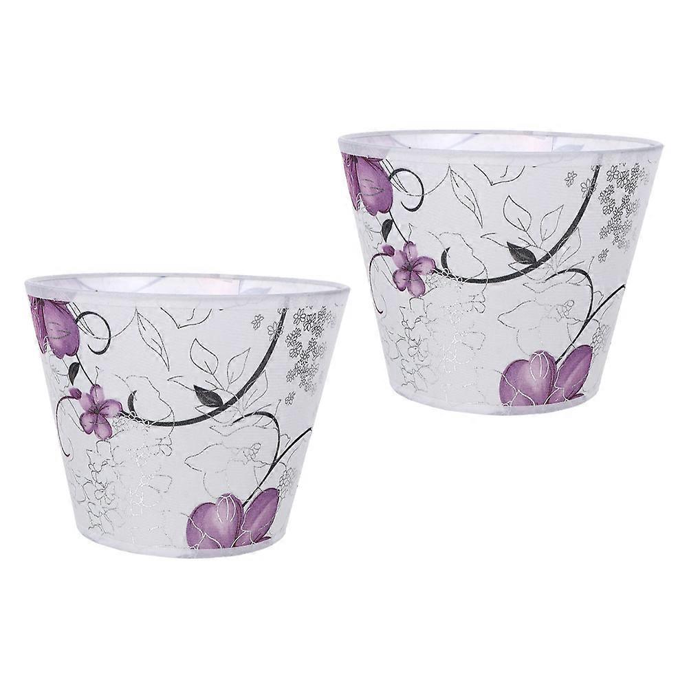 2Pcs Printed Cloth Lampshade Creative Light Cover Practical Light Accessory