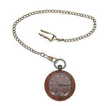 Hölzerne Taschenuhr Retro-Stil Hängende Uhr Dekorative Taschenuhr mit Kette