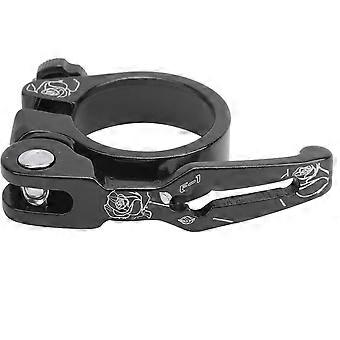 34.9mm Bicycle Quick Release Seatpost Clamp Aluminum Alloy Mountain Bike AccessoryBlack