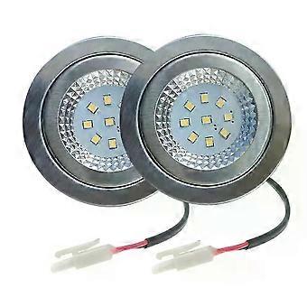 2-delige DC 12V 220V 15W LED Keuken Fornuis Afzuigkap Licht 55-60mm Rookafvoer Ventilator Lamp 20W Halogeen Equivalent