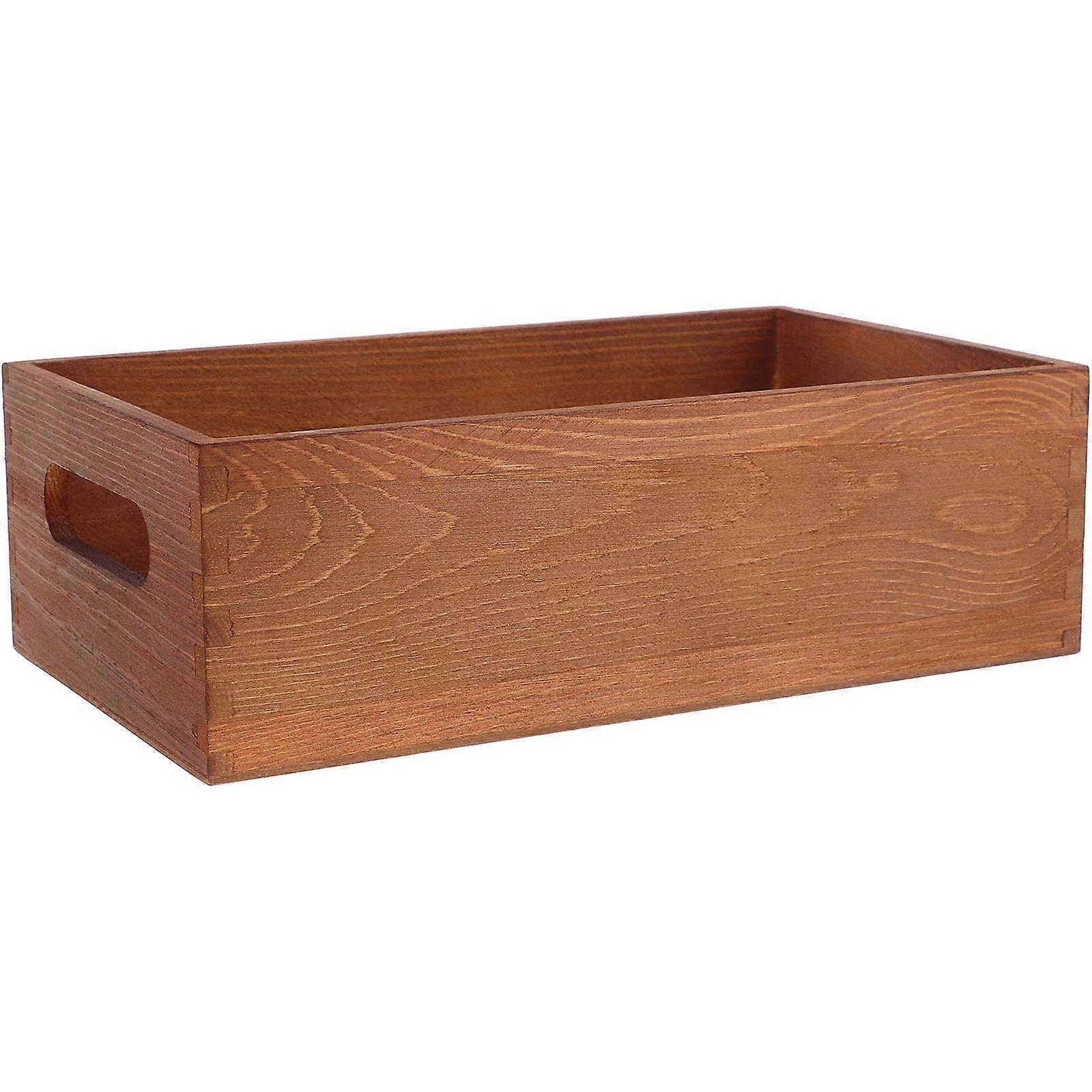 Small Solid Wood Desktop Box for Storage Use Multi-Use Crate