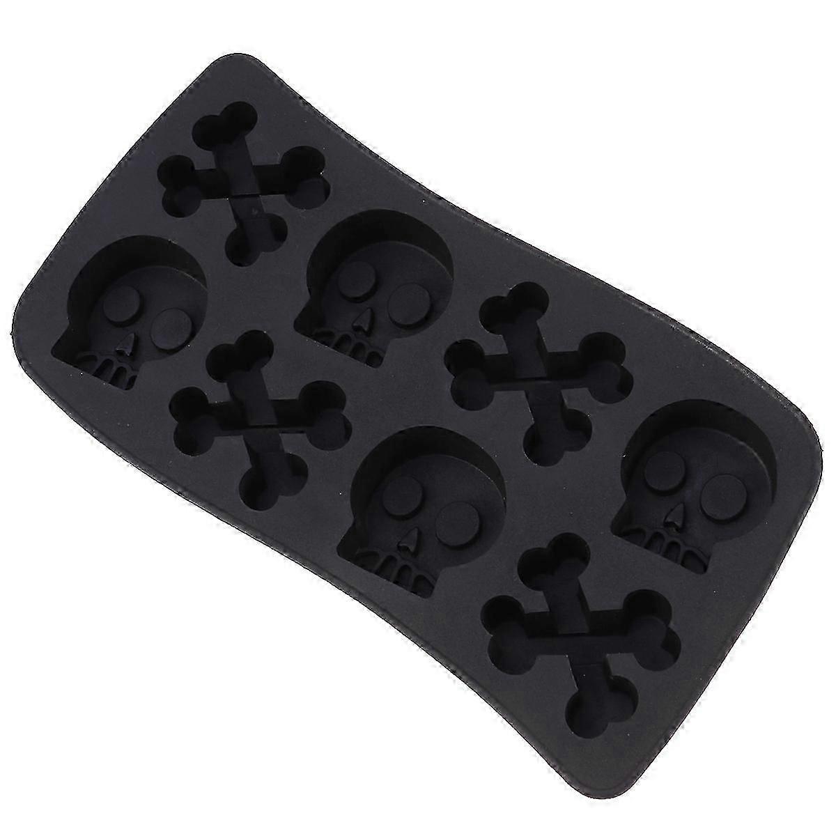 Skull Pattern Ice Cube Mold for Ice Making 1Pcs Black Tray