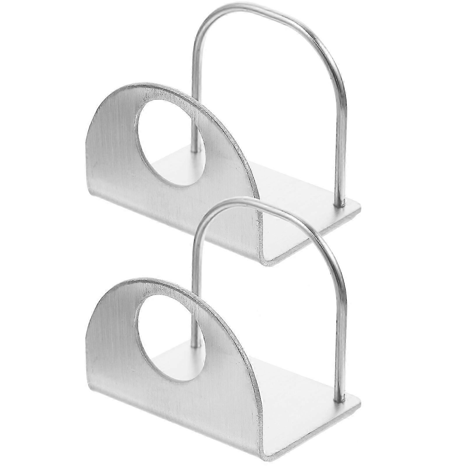 Toothpaste Holders Wall Toothpaste Rack for Storage Use 8Pcs Stainless Steel Silver