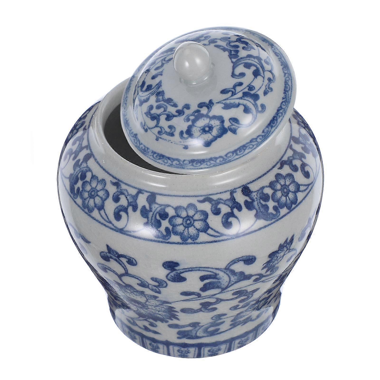 Vintage Ceramic Tea Canister Storage Jar for Moisture Proof Function