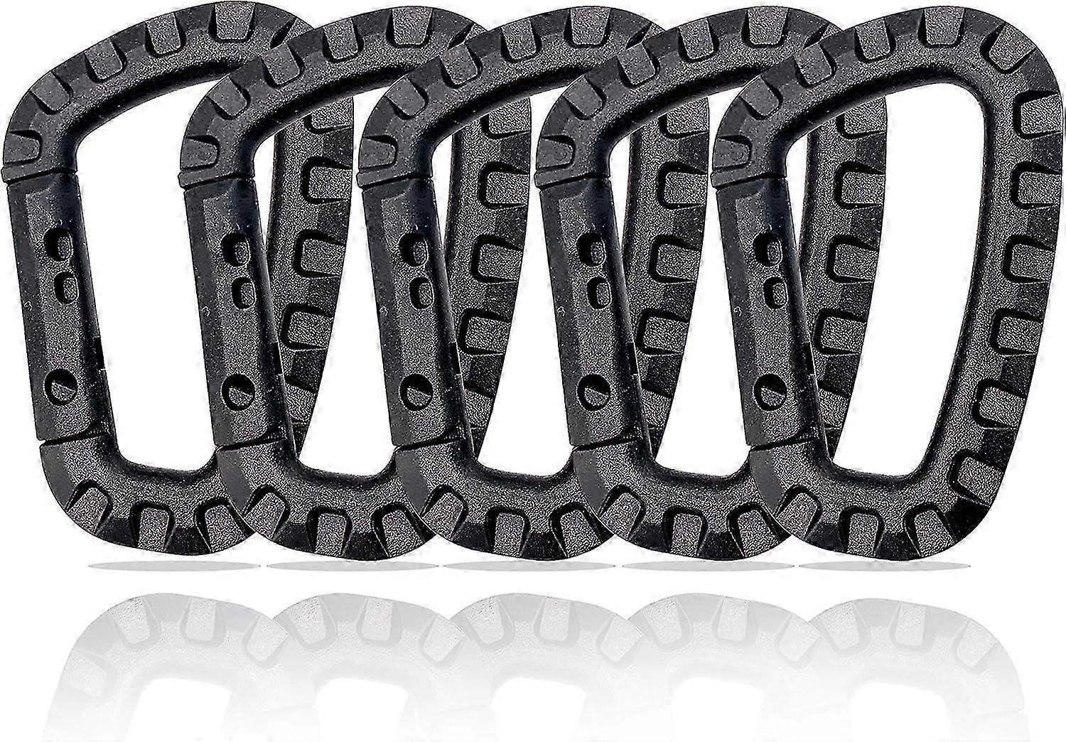 5 Pack Plastic Snap Hooks - Black - D Shaped8.8*5.5CM