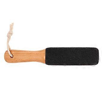 Wooden Foot File Callus Remover with Ergonomic Handle, DoubleSided Pedicure Exfoliating Tool