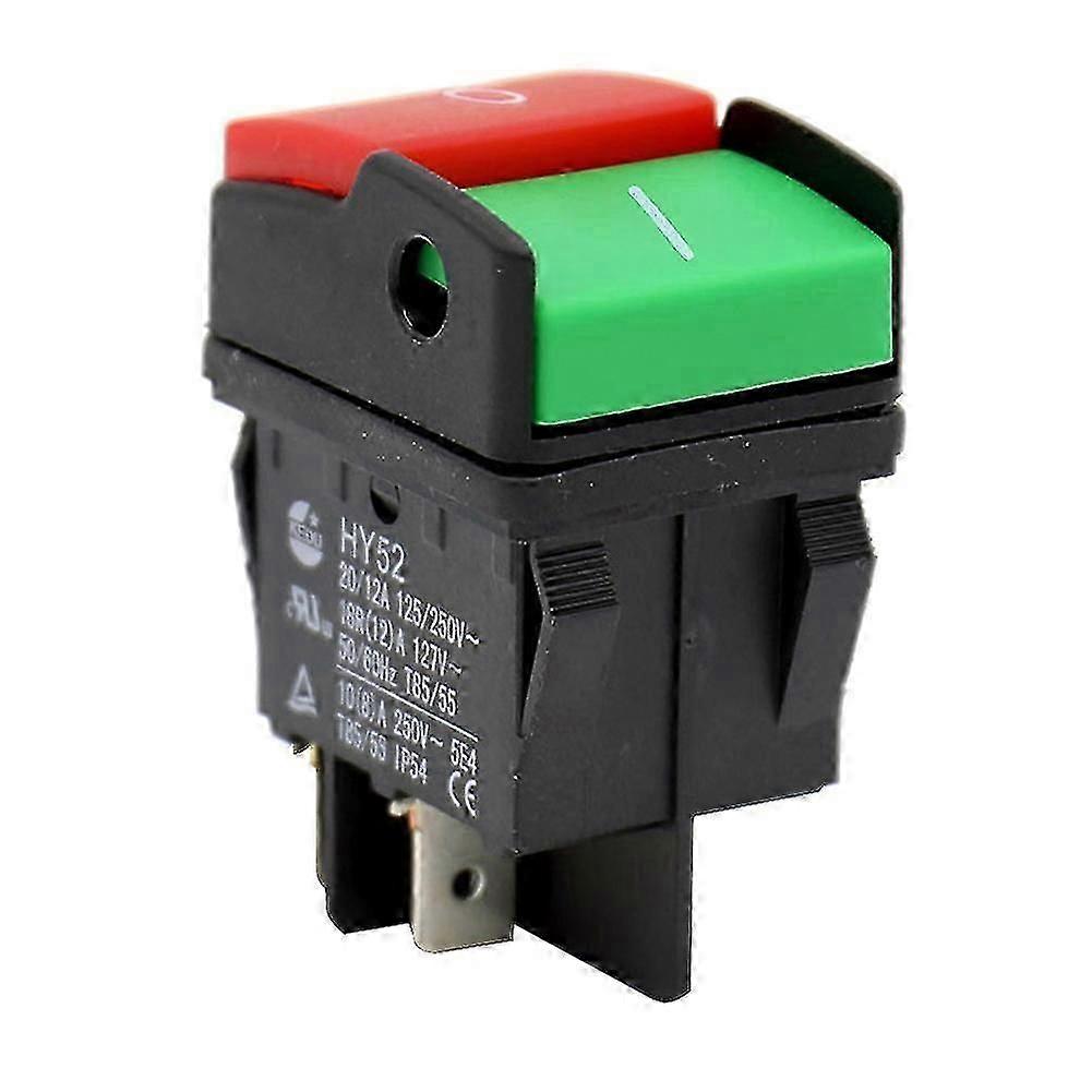 HY52 With Light Tool Switch For Mechanical Device Push Button Double Pole On Off
