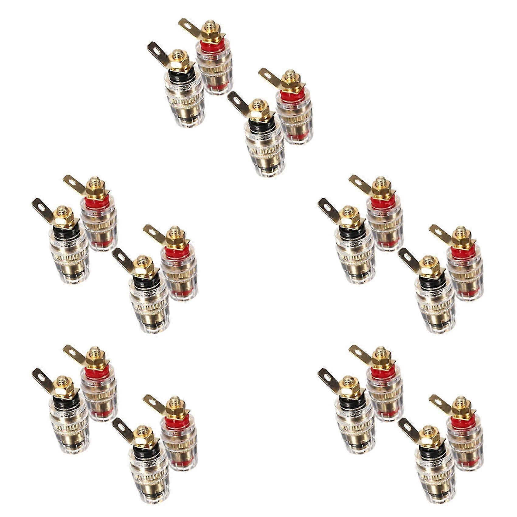 20Pc Amplifier Speaker Terminal Binding Post 4mm Banana Plug Jack