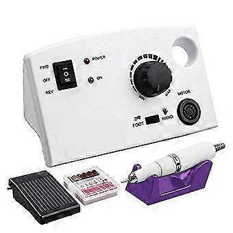 Electric Nail Drill 35000RPM Professional Manicure Pedicure Kit with Ceramic Bit White