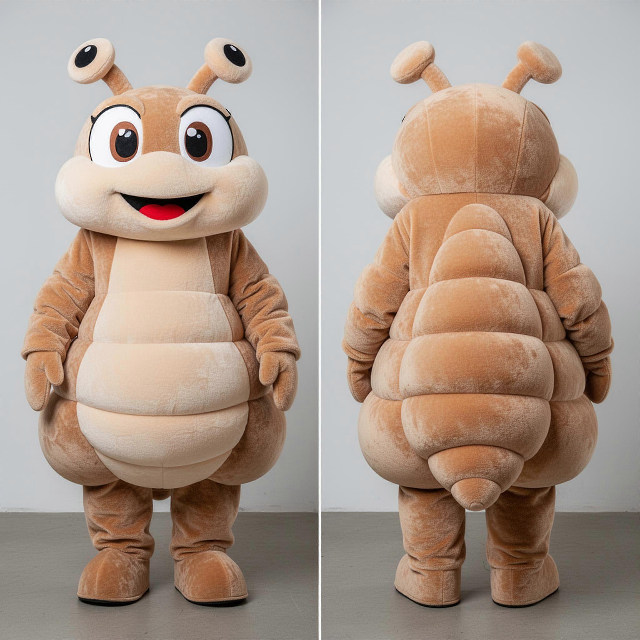 MASTICOT Tan Rounded Hermit Crab Mascot