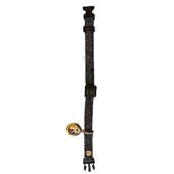 Adjustable Pet Collar with Star Bell for Dog and Cat Featuring Golden Pattern