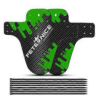2Pcs Mountain Bike Mudguard 3D Carbon Fiber Twill Fender Front/Rear Tire Wheel Universal Suitable For Disc Brake Bicycle