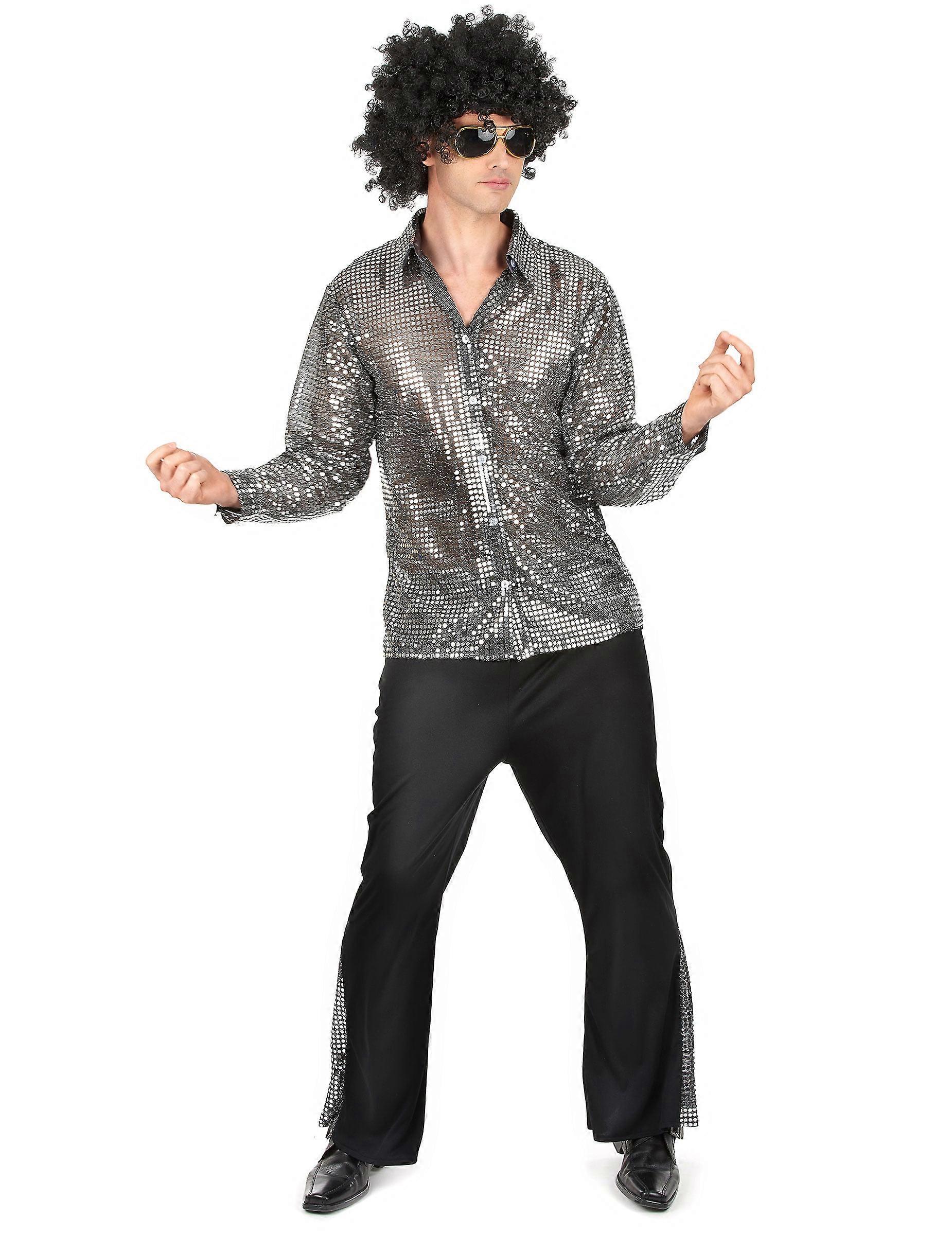 Men's silver disco costume