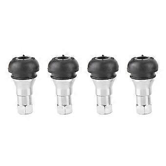 4 Stück Aluminiumlegierung Gummi Tubless Rad Reifen Reifen Ventil Schaft Kappe Kit