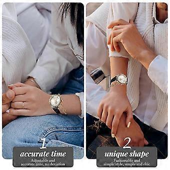 Casual Women Metal Wristwatch 4Pcs Gift Set