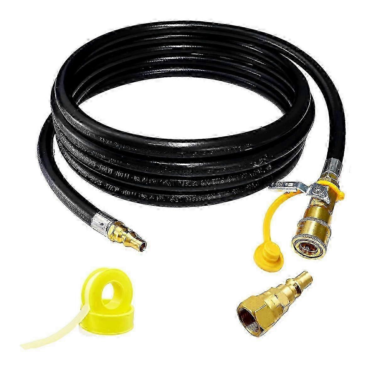 12 Ft Brass-Fitted Propane Hose