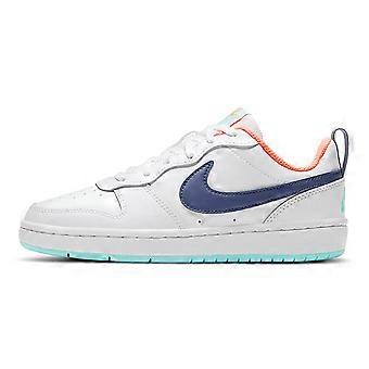Nike Court Borough Low 2 White Navy GS BQ5448-112
