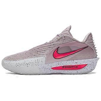 Nike GT Cut 3 Turbo Støddæmpende, slidstærke, åndbare, lave basketballsko til mænd, lyserøde og hvide HV9919-001