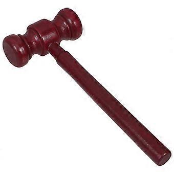 Dark Red Wooden Judge Gavel Toy Hammer for Kids Role Playing